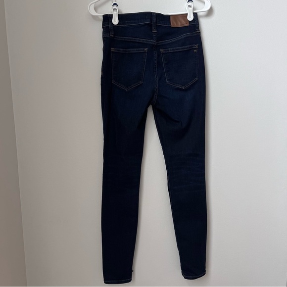 Madewell 9” Mid-Rise Skinny Jeans Women's Size 26 Dark Wash - Picture 9 of 15